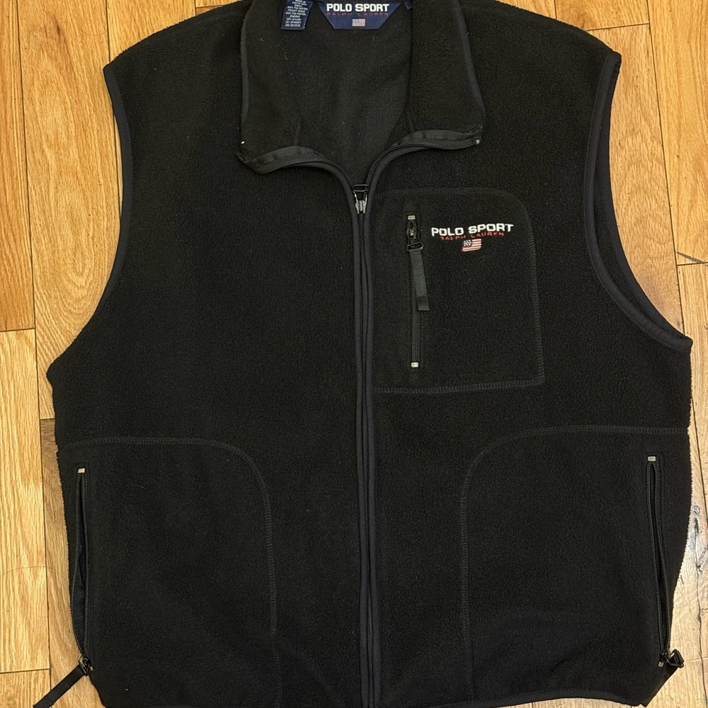 Polo by Ralph Lauren Men's Black Fleece Vest